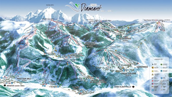 plan des pistes diamant crest voland